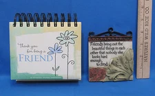 Friend Wall Plaque & Inspirational Dayspring Thank You For Being A Friend Book