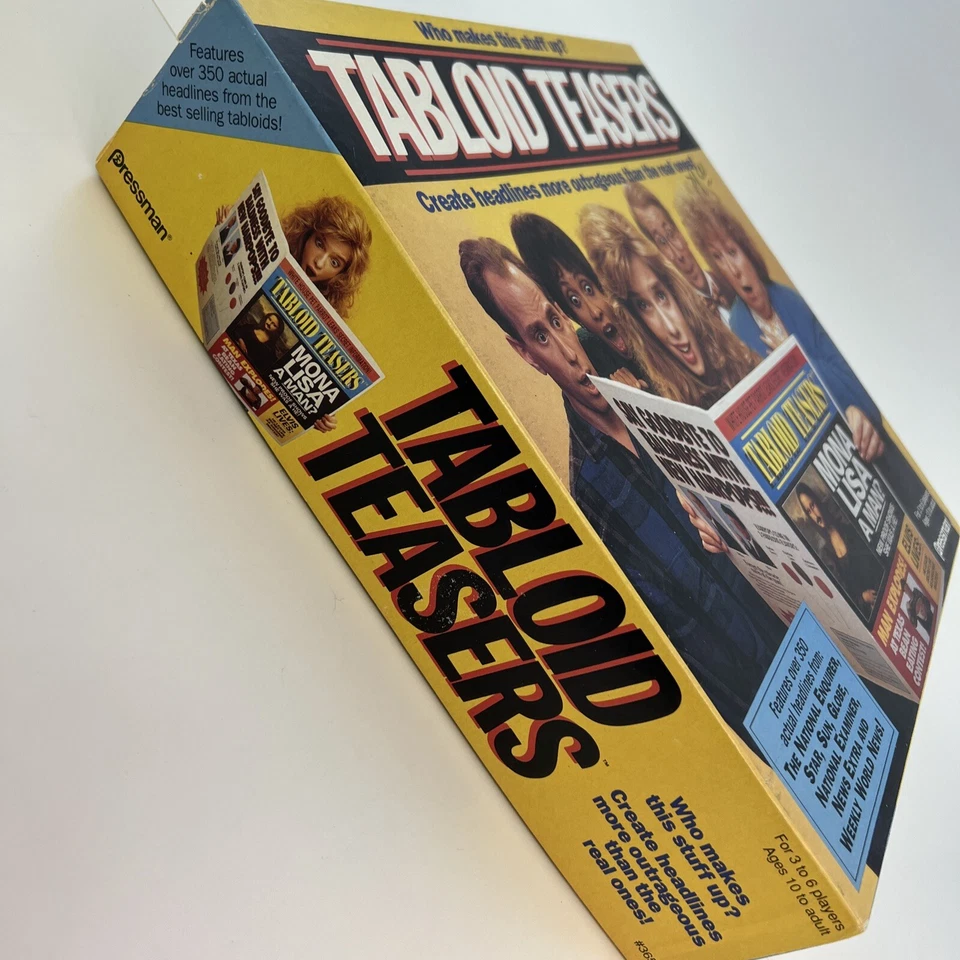 Vintage 1991 Tabloid Teasers Trivia Board Game by Pressman Complete - Image 4 of 4