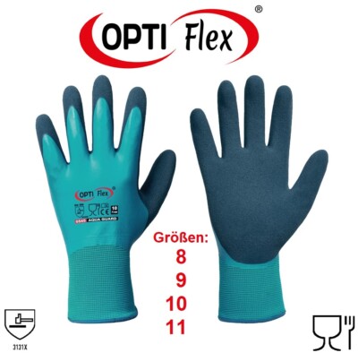 OPTIFLEX Arbeitshandschuhe ''Aqua Guard'' Latex vollbeschichtet Gr. 8, 9, 10 + 11