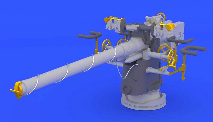 Eduard Brassin German Submarine 8,8cm Gun U-Boat Revell 1:72 Modello Kit Flak - Immagine 2 di 4