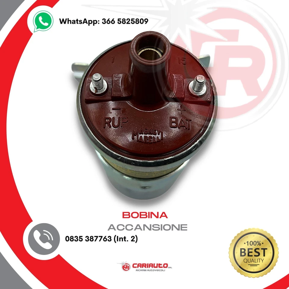 Bobina Accensione MAGNETI MARELLI FIAT 500 F L R, 126, PANDA, UNO 060690002010 - Immagine 2 di 4