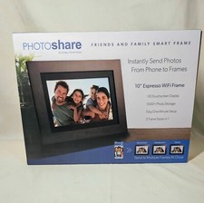 SimplySmart Home 10  PhotoShare Friends and Family Smart Frame - Brown...