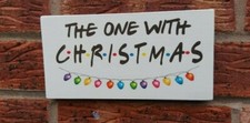 Friends tv show sitcom hanging christmas wooden plaque sign gift idea