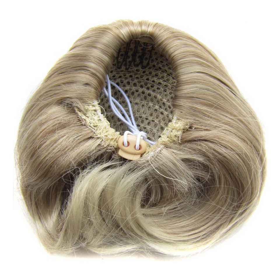 Synthetic Straight Braided Chignon Drawstring Hepburn Head Hair Bun Hair Piece - Image 2 of 4
