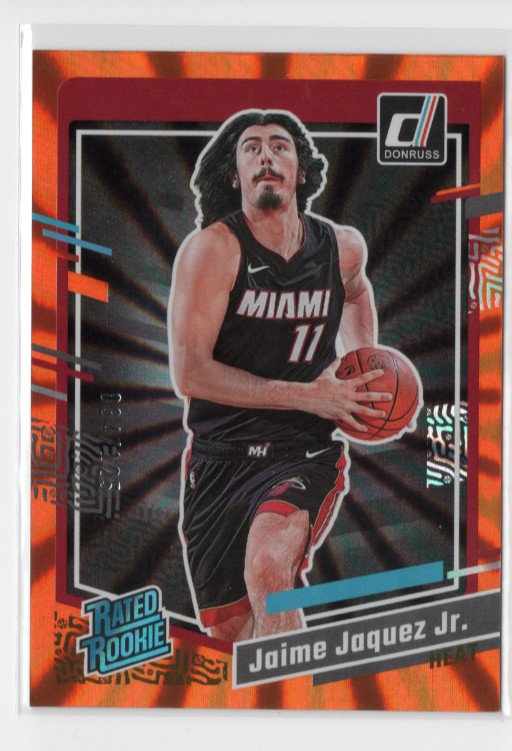 2023-24 Donruss Jaime Jaquez Jr Rated Rookie #213 Orange Holo Laser /125 Heat