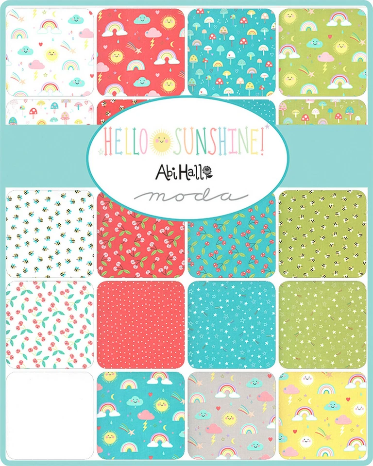 Hello Sunshine Moda Fat Eighth 25 100% Cotton 9"x22" Precut Quilt Fabric - Image 2 of 2