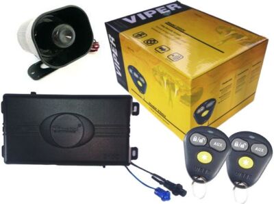 AUTOALARM ZENTRALVERRIEGELUNG FERNBEDIENUNG SICHERHEITSSYSTEM SCHOCKSENSOR 2 ANHÄNGER VIPER 3100 V