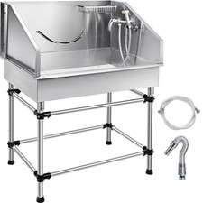 Flying Pig Grooming 38 Stainless Steel Dog Pet Bathing Tub For