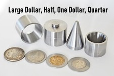 Beginners set 1/2" Tool Coin Ring for 4 US COINS Dollar CENTER PUNCH Hole dies