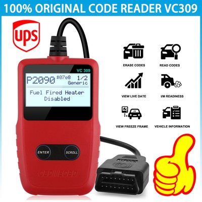 Vc309 Car OBDII EOBD Scanner Auto Diagnostic Tool Code Reader Check Engine Fault