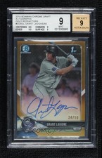 2018 Bowman Draft Chrome Pick Gold Refractor 34/50 Grant Lavigne BGS 9 Auto 07b3
