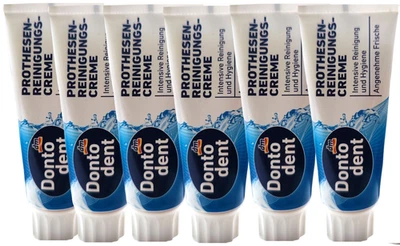 Prothesen Reinigungs Creme 6 x 75 ml DONTODENT Prothesenreinigungscreme NEU - Bild 1 von 4