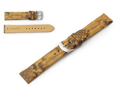 Watch strap genuine python snake leather exotic 18, 20, 22 de