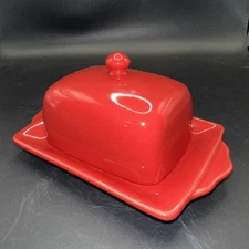 Biscuit Red Half Stick Butter Dish