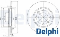 2X Bremsscheibe Delphi BG2800 2 Bremsscheiben Hinterachse Hinten