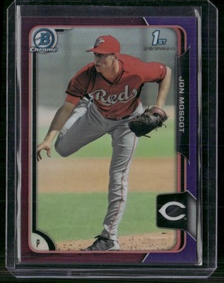 2015 Bowman Chrome #BCP163 Jon Moscot Prospects Purple Refractors #/250