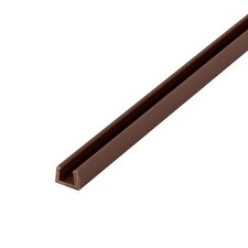 Outwater Brown 3/16" Styrene Plastic U-Channel/C-Channel - Size Options