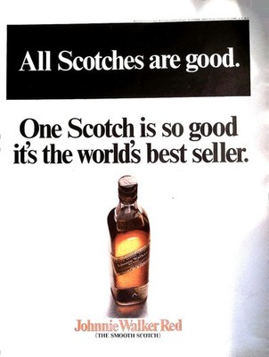Johnnie Walker Red Scotch, So Good Its The Worlds Best Seller, Vintage Print Ad