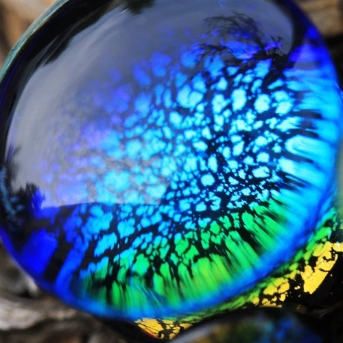 PAR de tapones de silla de montar de vidrio de diseño Oceanic Foto 3 de 4