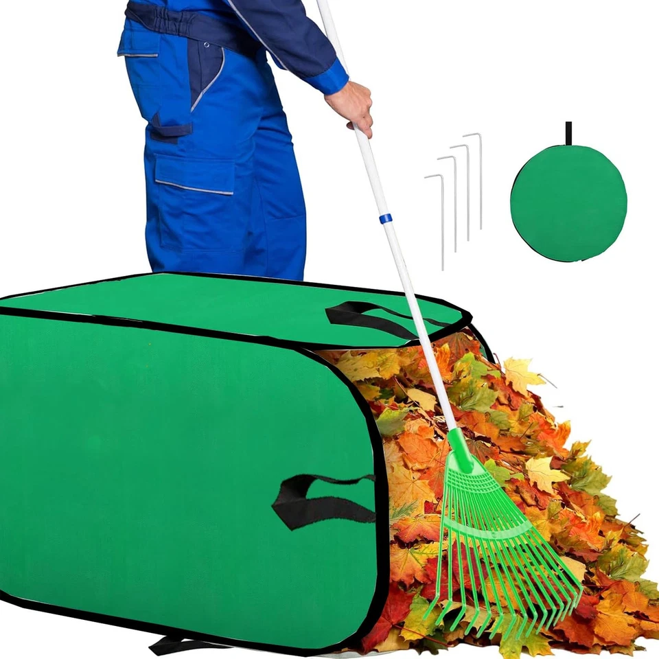 1. Faltbare Laubsack Tragbare Pop Up Laubsack Staubpanzer Typ Rasensack Faltbare - Bild 3 von 4