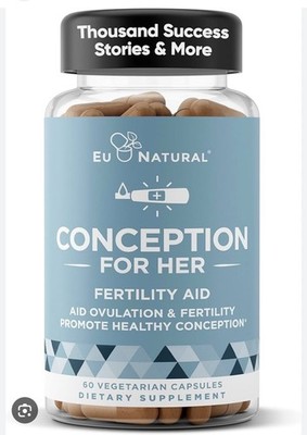 Eu natural Conception For Her, Fertility Aid Vitamins & Minerals 60 Capsules