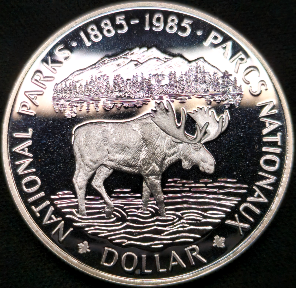 1 Dollar 1985 Bust of Queen Elizabeth II National Parks Canada