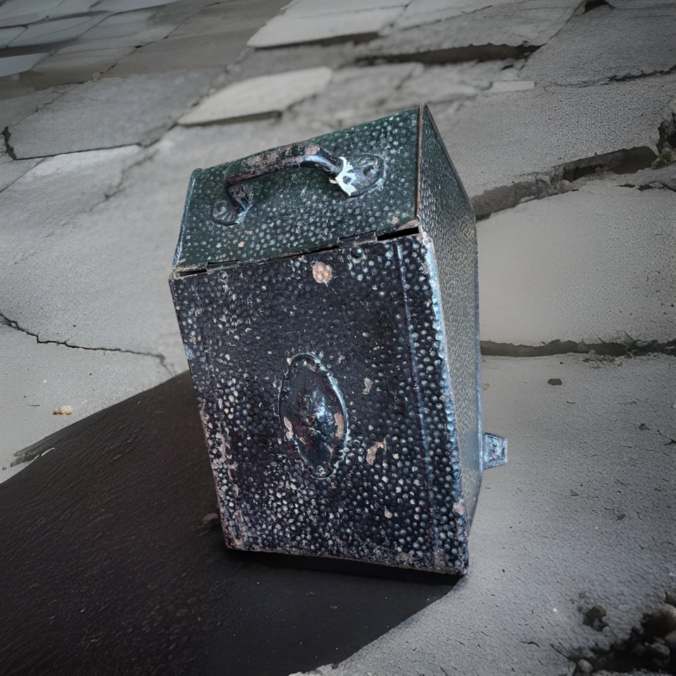 Chimenea victoriana de metal antiguo con caja de carbón Foto 2 de 4