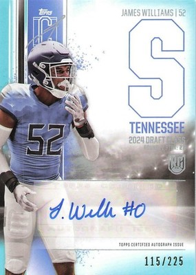 JAMES WILLIAMS 2024 Topps Signature Class #RCA-JWI (RC) Auto Titans /225 Rookie