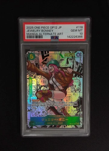 2025 One Piece Jewelry Bonney Japanese Manga Alternate Art OP12-118 PSA 10