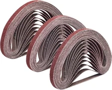 TAOKYID 36 Pack 1/2 x 18 Inch Sanding Belts for Air Belt 1/2x18 inch 36Pcs 