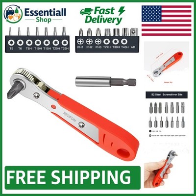 Versatile 15-Piece Torx Bit Set with 1/4-inch Mini Ratchet for DIY Projects