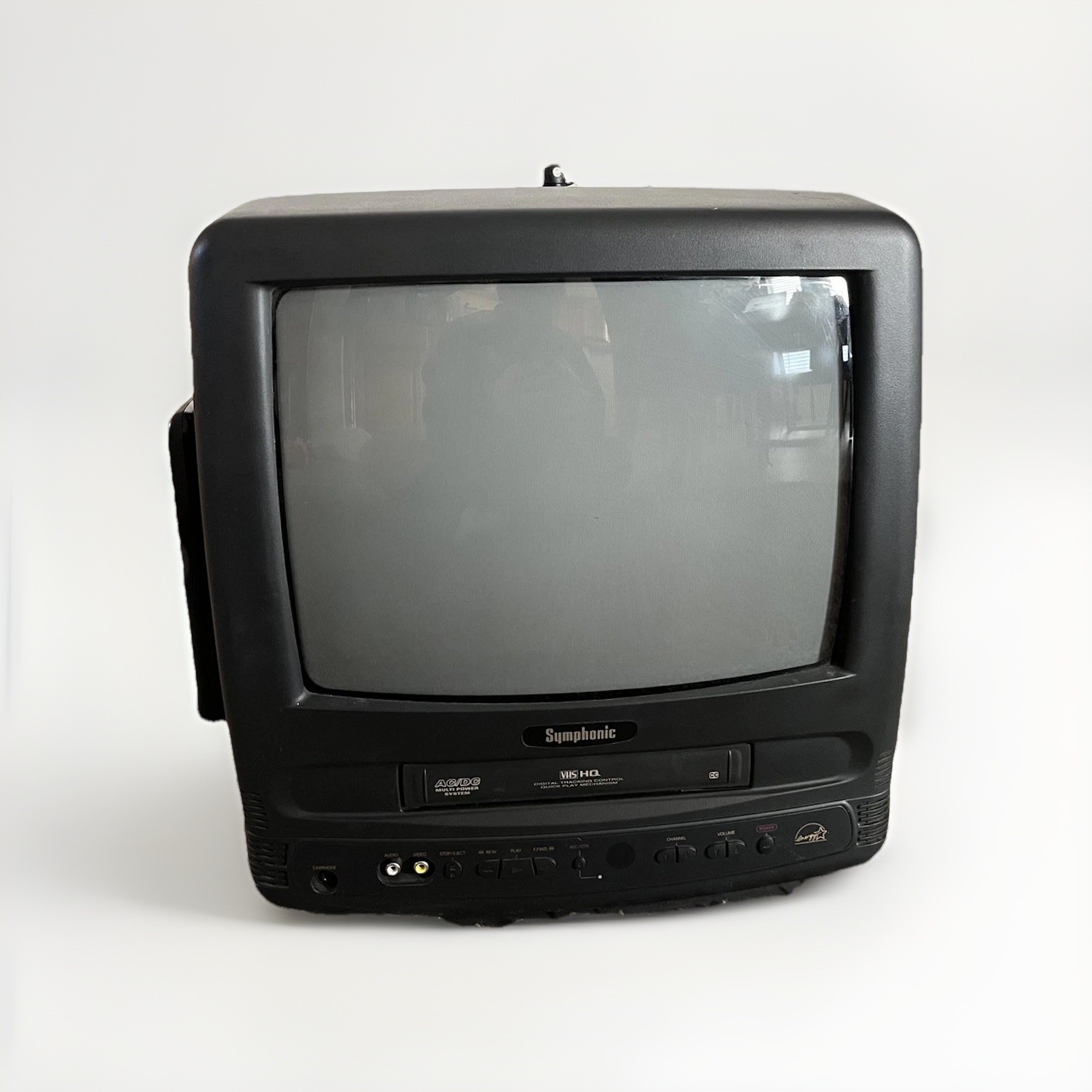 Vintage Symphonic 13in CRT TV VCR Combo Remote Retro Gaming 