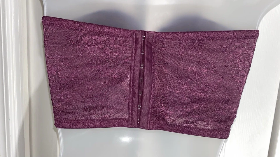 VICTORIA'S SECRET 2016 Dream Angels Plum Lace Velvet Corset Bra Bustier M  AA04 - Image 4 of 4