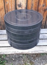 35 mm PLASTIK FILMDOSEN 7 Stück für ca. 600 m Kinofilm SCHWARZ Cinema Archiv 1
