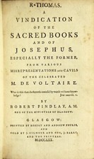 Robert Findlay / vindication of the sacred books and of Josephus especially 1st