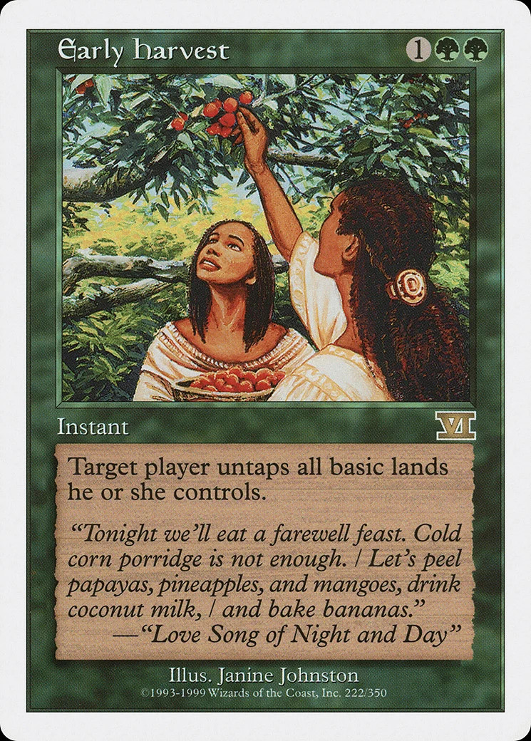 Early Harvest 6th Edition NM Green Rare MAGIC THE GATHERING MTG CARD ABUGames
