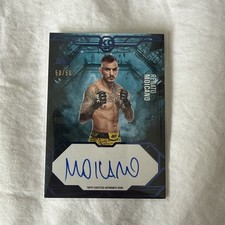 2025 Topps UFC Knockout On Card Auto Renato Moicano /50 Blue Autograph #KA-RM