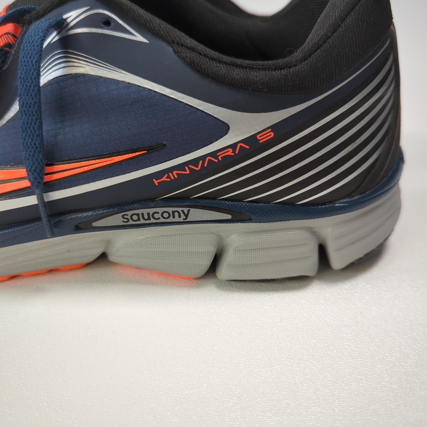 Saucony Kinvara 5 Running Shoes Mens 11.5 M Blue Orange Logo Sneakers EUC thumbnail 5