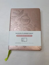 Passion Planner Daily, Sakura Melody Rose Gold, 93 Days A5, Bird Floral, New