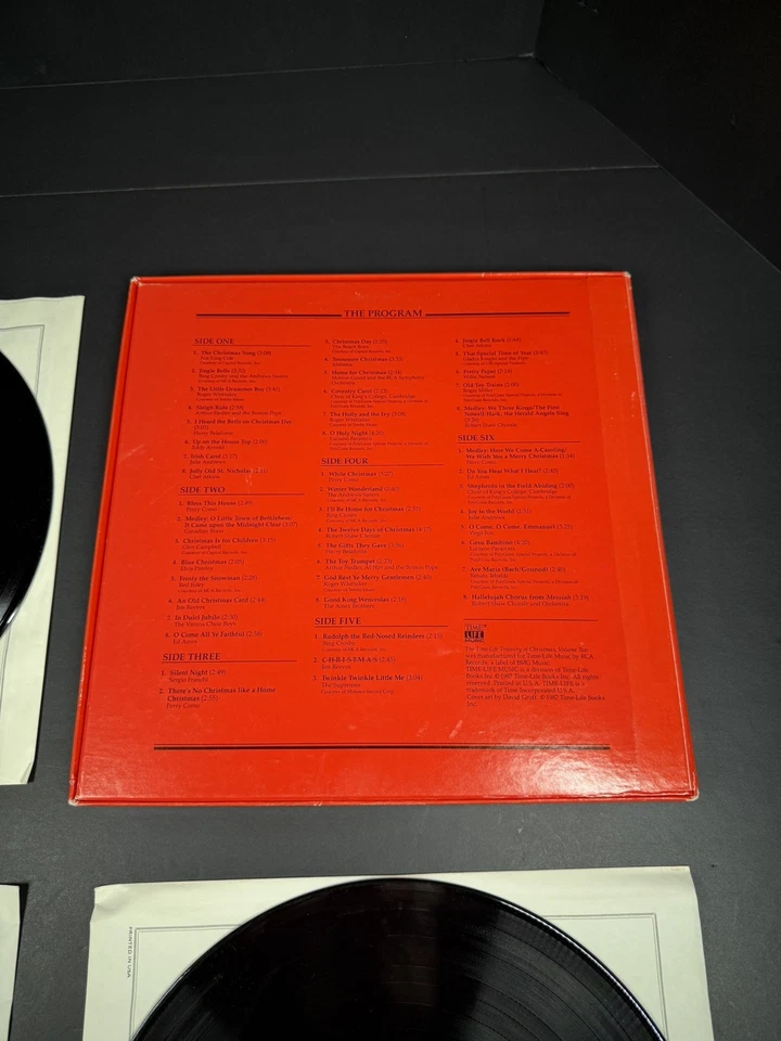 The Time-Life Treasury of Christmas 1986 Vinyl LP Box Set - Volume Two Excellent Foto 4 de 4