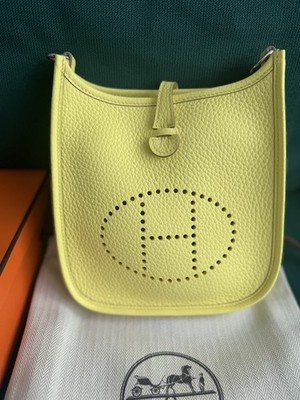 Hermès Evelyne TPM Mini Gelb Clemence Leder Neu Full Set Ungetragen