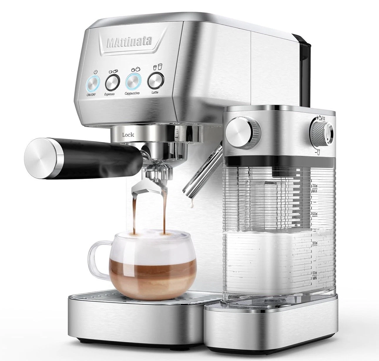 MAttinata Espresso Machine with Auto Milk Froth System Latte Maker Coffee Lovers
Opens in a new wind