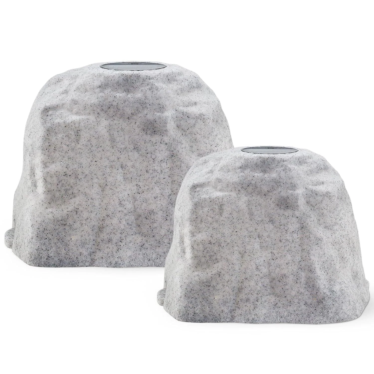 2 Pack Solar Powered LED Outdoor Decorative Rock Yard Lights Weatherproof