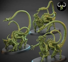 Hedon Goddess Depraved Demon Spawn X3 28mm Fantasy Monster Beasts Tabletop Minis
