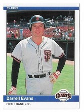 1984 Fleer Baseball Darrell Evans Card #372 San Francisco Giants