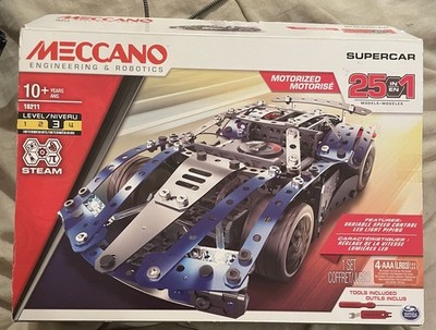 Meccano Engineering & Robotics Supercar 25-in-1 motorisierter Modellbausatz - 18211