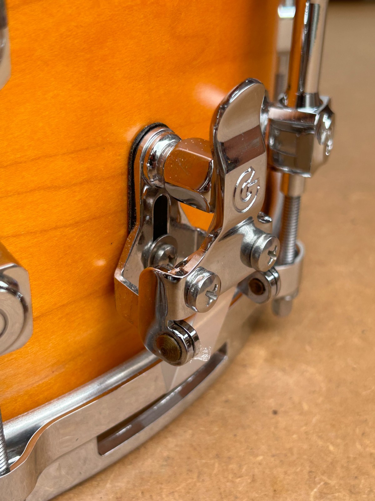 GABRIEL 14''x 7'' Handcrafted Snare Drum-11Ply Maple-10 Brass Lugs-Diecast hoops photo 7