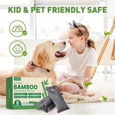 8Pack Activated Charcoal Odor Absorber, Odor Eliminator for Strong 0dor,Shoe Deo