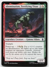 Abomination, Terrifying Titan 198 Marvel Super Heroes Magic: The Gathering NM
