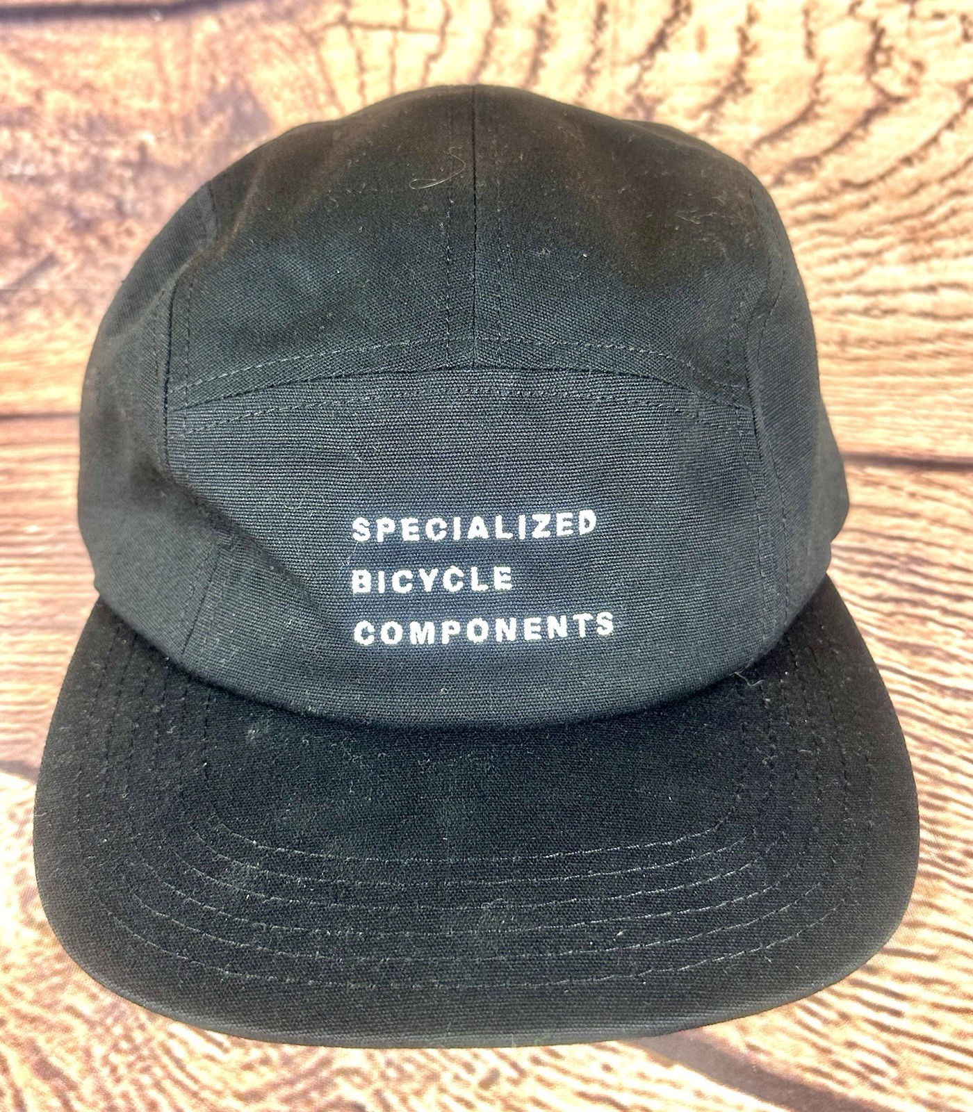 Specialized SBC Graphic 5 Panel Black Camper Hat New